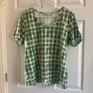 Green Checkered Women's Top